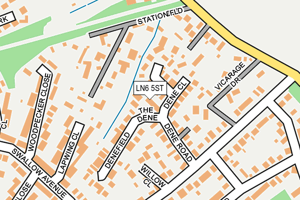 LN6 5ST map - OS OpenMap – Local (Ordnance Survey)