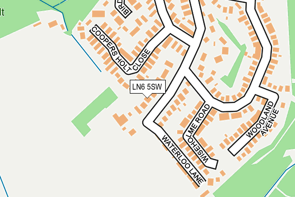 LN6 5SW map - OS OpenMap – Local (Ordnance Survey)
