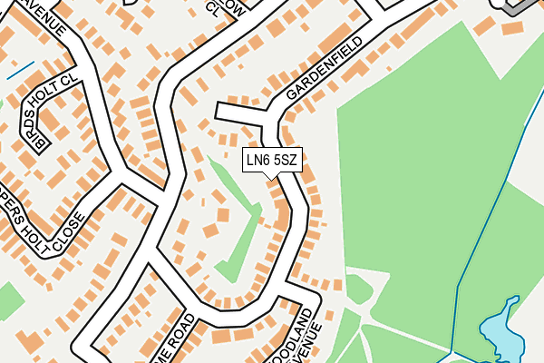 LN6 5SZ map - OS OpenMap – Local (Ordnance Survey)