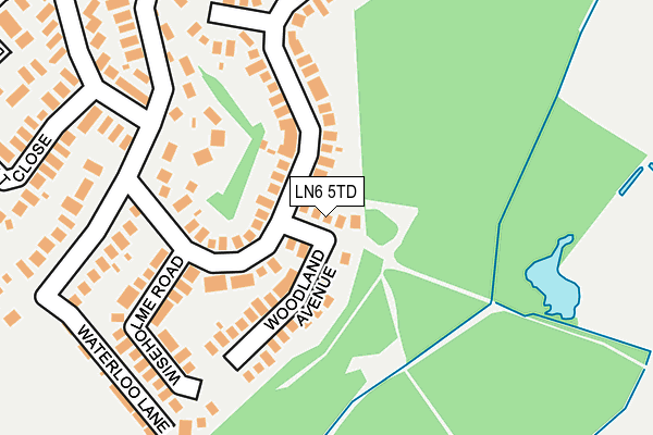 LN6 5TD map - OS OpenMap – Local (Ordnance Survey)