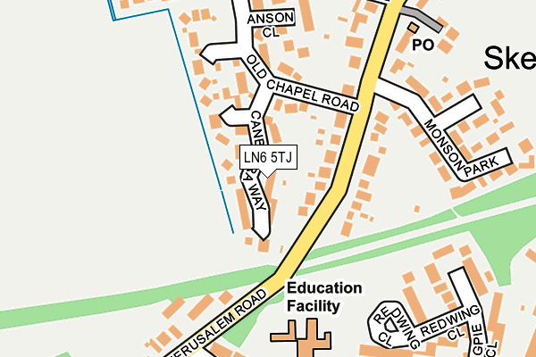 LN6 5TJ map - OS OpenMap – Local (Ordnance Survey)