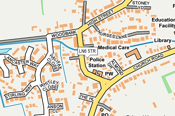 LN6 5TR map - OS OpenMap – Local (Ordnance Survey)