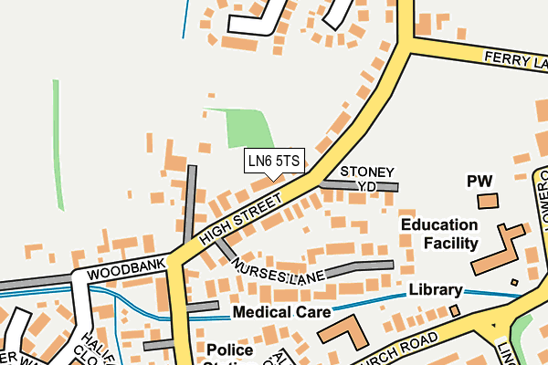 LN6 5TS map - OS OpenMap – Local (Ordnance Survey)