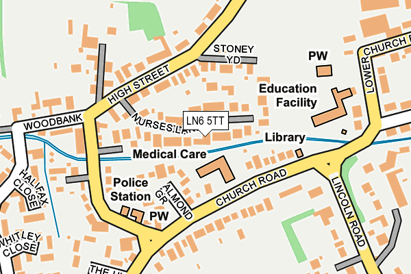 LN6 5TT map - OS OpenMap – Local (Ordnance Survey)