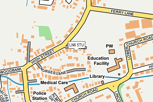 LN6 5TU map - OS OpenMap – Local (Ordnance Survey)