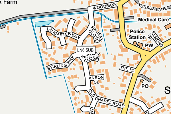 LN6 5UB map - OS OpenMap – Local (Ordnance Survey)