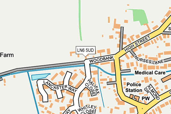 LN6 5UD map - OS OpenMap – Local (Ordnance Survey)