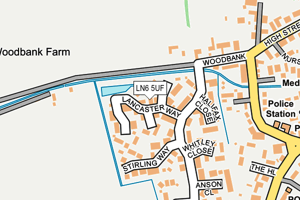LN6 5UF map - OS OpenMap – Local (Ordnance Survey)