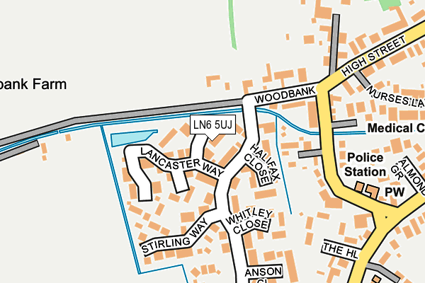 LN6 5UJ map - OS OpenMap – Local (Ordnance Survey)