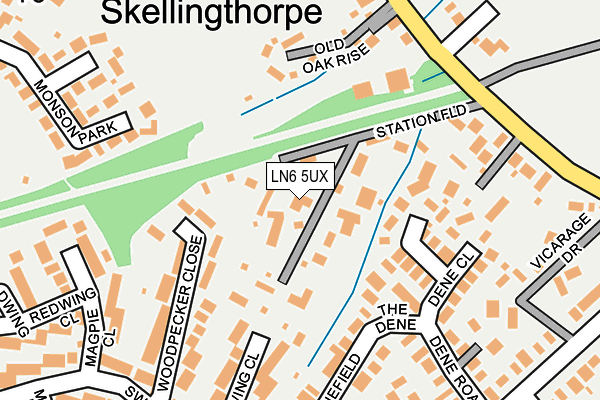 LN6 5UX map - OS OpenMap – Local (Ordnance Survey)