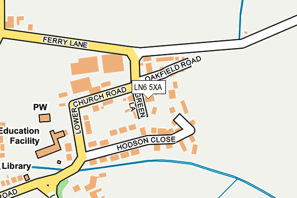 LN6 5XA map - OS OpenMap – Local (Ordnance Survey)