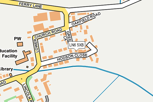 LN6 5XB map - OS OpenMap – Local (Ordnance Survey)