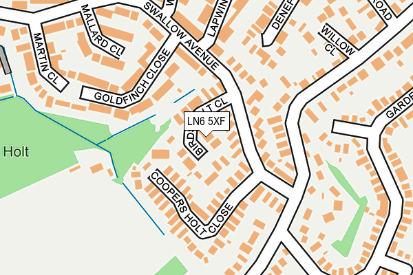 LN6 5XF map - OS OpenMap – Local (Ordnance Survey)