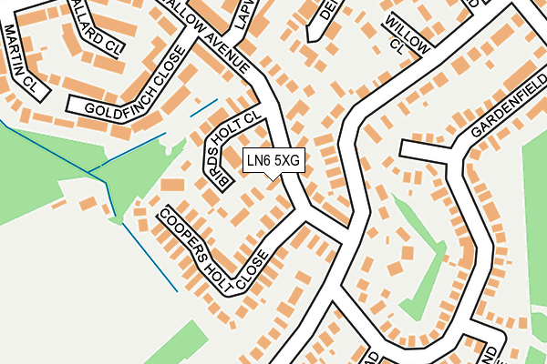 LN6 5XG map - OS OpenMap – Local (Ordnance Survey)