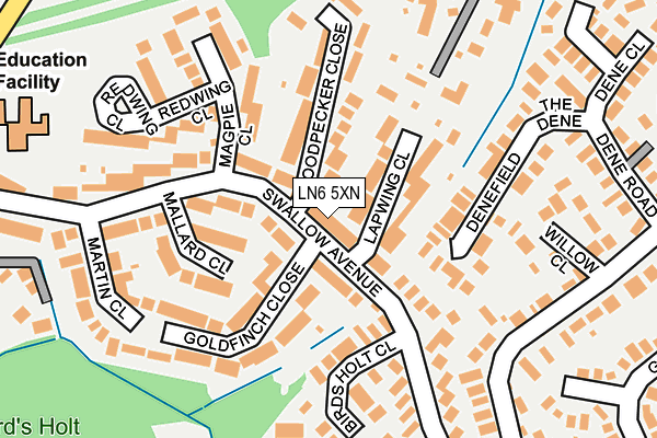 LN6 5XN map - OS OpenMap – Local (Ordnance Survey)