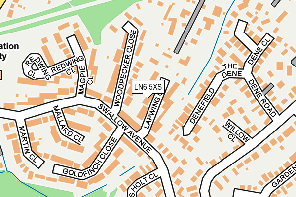 LN6 5XS map - OS OpenMap – Local (Ordnance Survey)