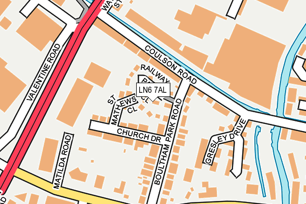 LN6 7AL map - OS OpenMap – Local (Ordnance Survey)