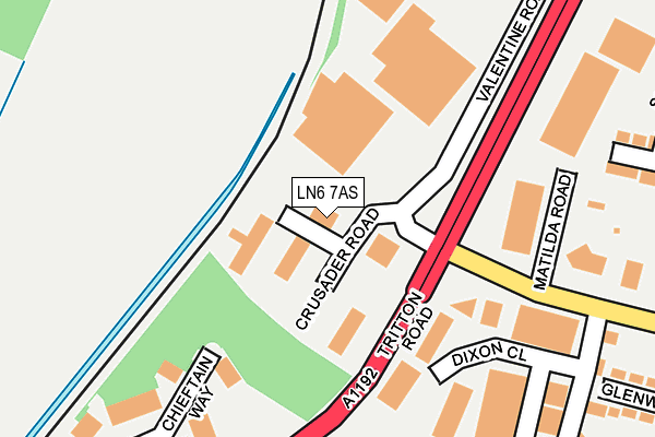 LN6 7AS map - OS OpenMap – Local (Ordnance Survey)