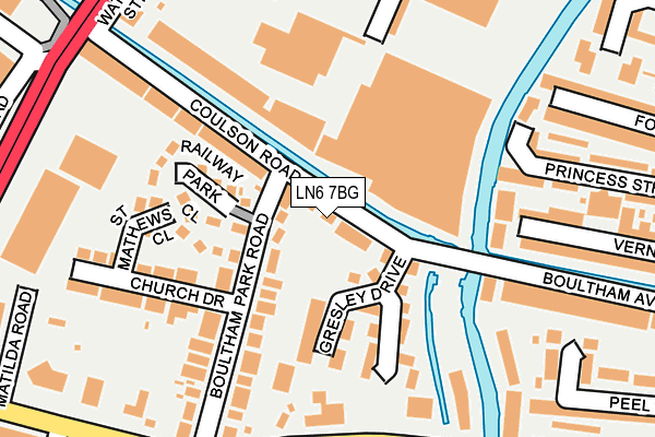 LN6 7BG map - OS OpenMap – Local (Ordnance Survey)