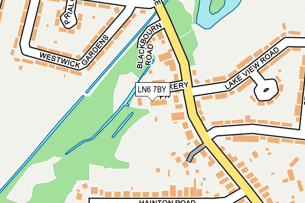 LN6 7BY map - OS OpenMap – Local (Ordnance Survey)