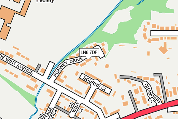 LN6 7DF map - OS OpenMap – Local (Ordnance Survey)