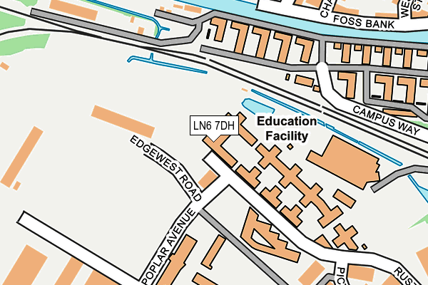 LN6 7DH map - OS OpenMap – Local (Ordnance Survey)