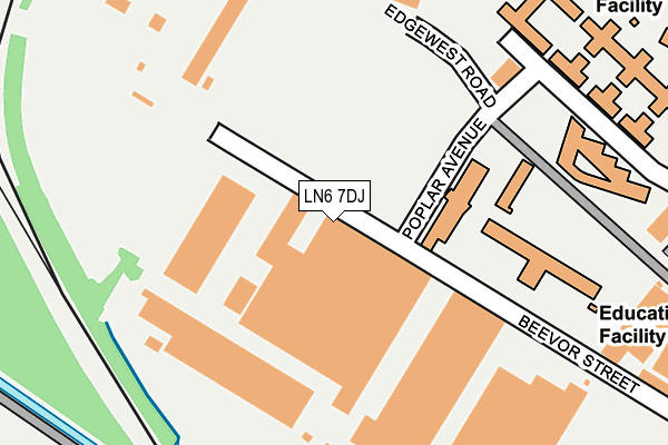 LN6 7DJ map - OS OpenMap – Local (Ordnance Survey)