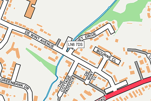 LN6 7DS map - OS OpenMap – Local (Ordnance Survey)