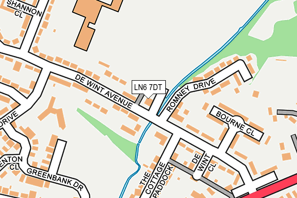 LN6 7DT map - OS OpenMap – Local (Ordnance Survey)