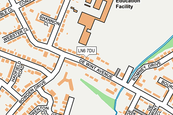 LN6 7DU map - OS OpenMap – Local (Ordnance Survey)