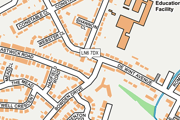 LN6 7DX map - OS OpenMap – Local (Ordnance Survey)