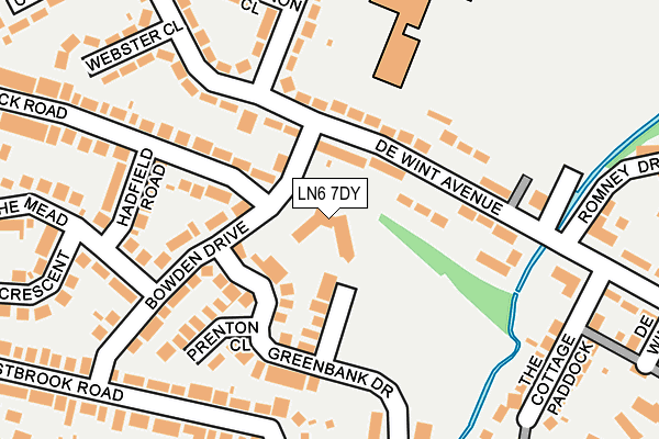 LN6 7DY map - OS OpenMap – Local (Ordnance Survey)