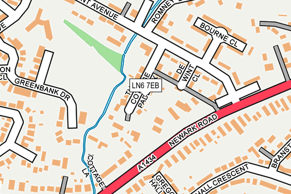 LN6 7EB map - OS OpenMap – Local (Ordnance Survey)