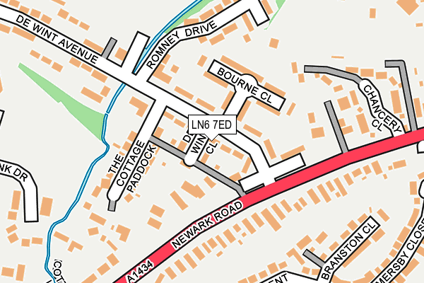 LN6 7ED map - OS OpenMap – Local (Ordnance Survey)