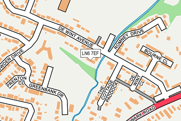 LN6 7EF map - OS OpenMap – Local (Ordnance Survey)
