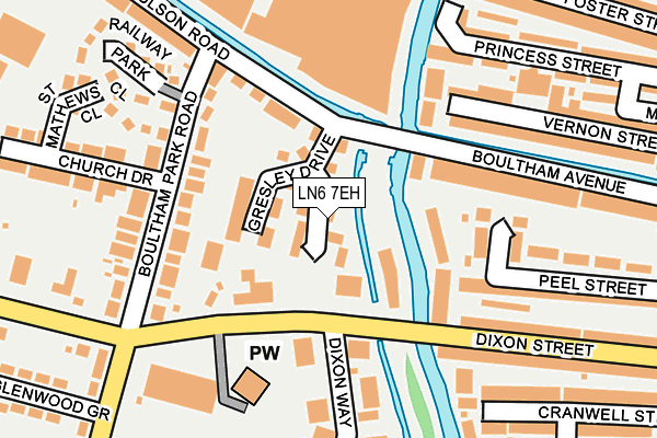 LN6 7EH map - OS OpenMap – Local (Ordnance Survey)