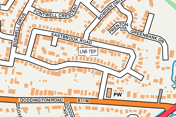 LN6 7EP map - OS OpenMap – Local (Ordnance Survey)