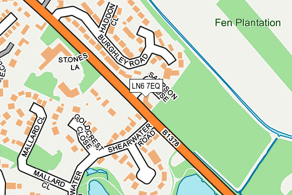 LN6 7EQ map - OS OpenMap – Local (Ordnance Survey)