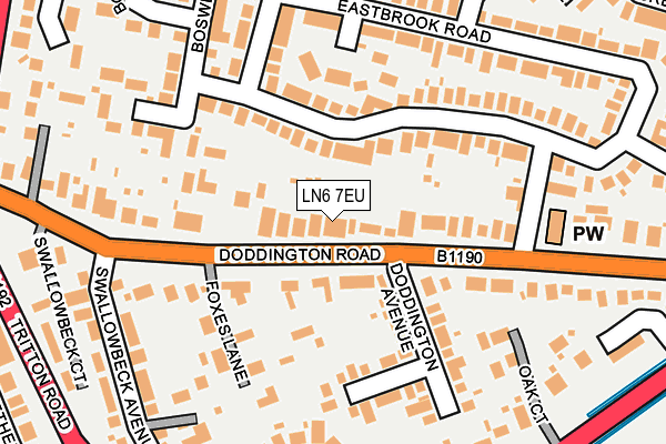 LN6 7EU map - OS OpenMap – Local (Ordnance Survey)