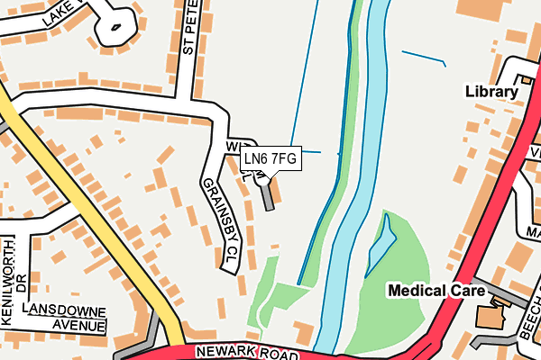 LN6 7FG map - OS OpenMap – Local (Ordnance Survey)