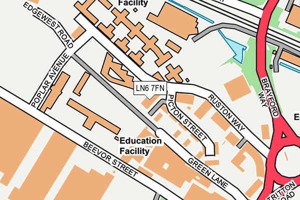 LN6 7FN map - OS OpenMap – Local (Ordnance Survey)