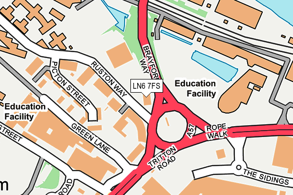 LN6 7FS map - OS OpenMap – Local (Ordnance Survey)
