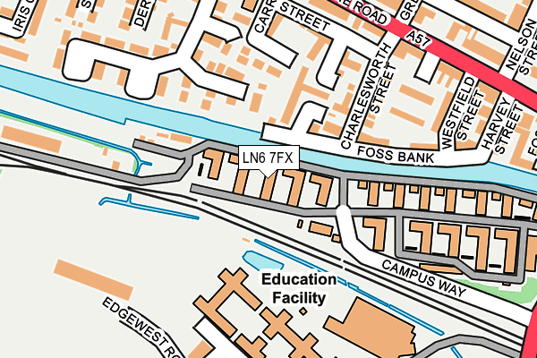 LN6 7FX map - OS OpenMap – Local (Ordnance Survey)