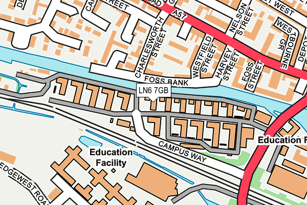 LN6 7GB map - OS OpenMap – Local (Ordnance Survey)