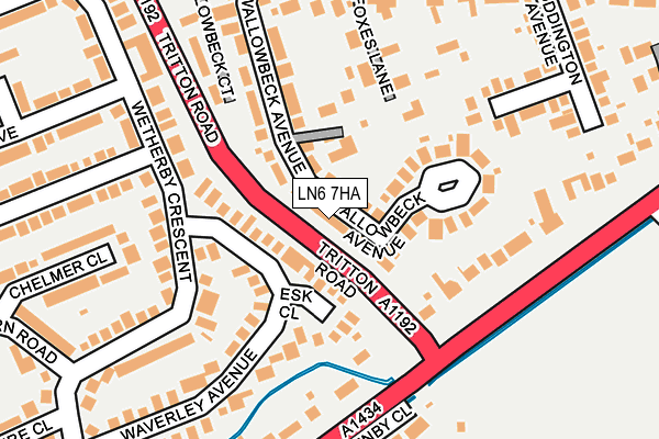 LN6 7HA map - OS OpenMap – Local (Ordnance Survey)