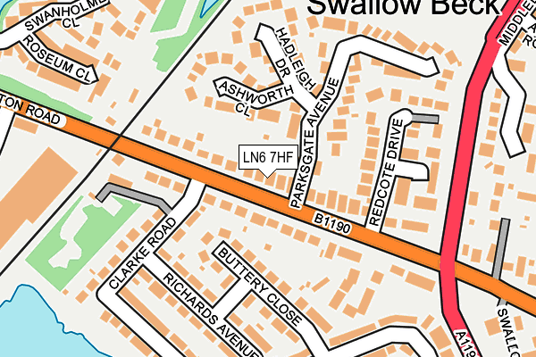 LN6 7HF map - OS OpenMap – Local (Ordnance Survey)