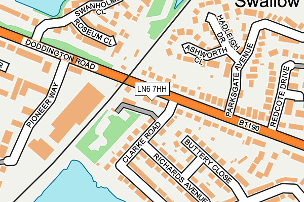 LN6 7HH map - OS OpenMap – Local (Ordnance Survey)