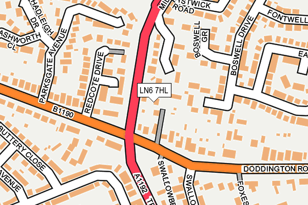 LN6 7HL map - OS OpenMap – Local (Ordnance Survey)
