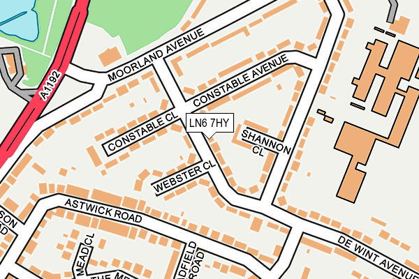 LN6 7HY map - OS OpenMap – Local (Ordnance Survey)