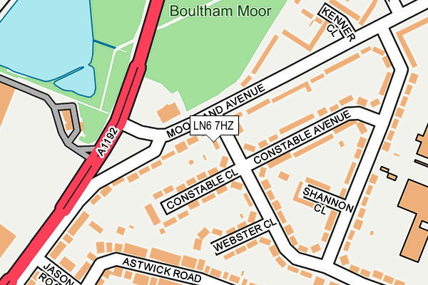 LN6 7HZ map - OS OpenMap – Local (Ordnance Survey)
